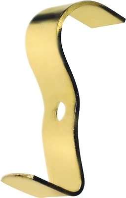Hillman 534212 Molding Hook, Brass-Plated, Wide, 2-Pack