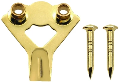 Hillman Concrete Picture Hanger, 100-Lb. Load, Brass-Plated