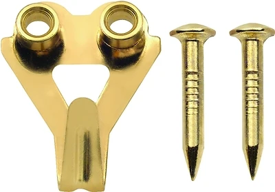 OOK 50036 Concrete Picture Hangers, Brass-Plated, 50-Lb., 2-Pk.