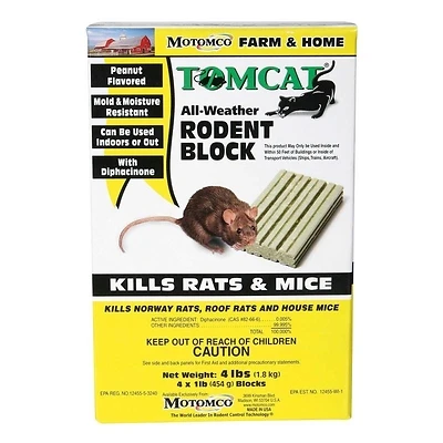 TOMCAT BLOCK 4PK (4 X 1 LB BLOCK)  4/CS