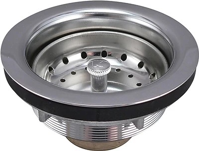 3-1/2 In. Brass And Stainless Steel Fixed Post Basket Strainer Assembly