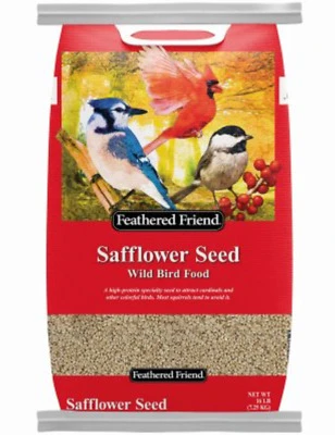 Feathered Friend Safflower Seed Wild Bird Food, 16 Lb Bag