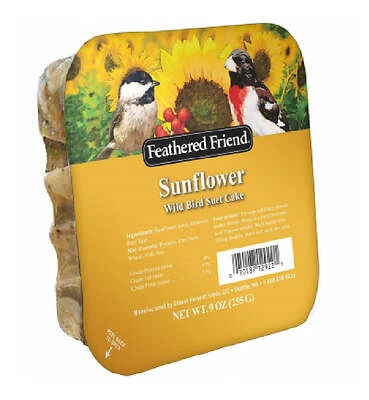 Feathered Friend 14376 Sunflower Suet Wild Bird Food, 9 Oz.