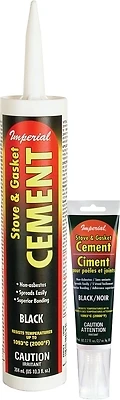 Imperial KK0076 Stove and Gasket Cement, Black, 10.3 oz Cartridge
