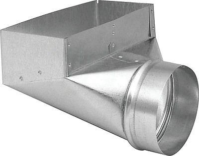 HVAC Galvanized Register Boot, 2-1/4 x 12 to 6 In.