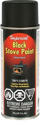 Imperial KK0197 Hi-Temperature Spray Paint, Matte Black, 12 Oz.