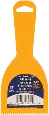 Homax 00032 Adhesive Spreader Knife, 3 In., 1/8 In. Notch