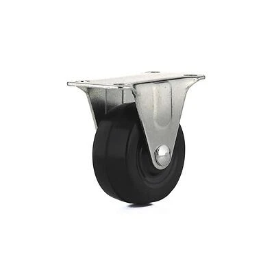 2 In. Rubber Rigid Plate Caster