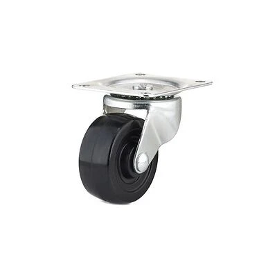 Rubber Swivel Plate Caster, 3 In.