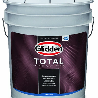 Total Exterior Paint + Primer Semi-gloss White Pastel Base 5 Gallon