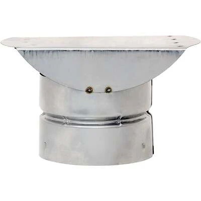 Selkirk VP Pellet Pipe 3-In Horizontal Termination Cap, Galvanized