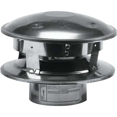 Selkirk 243800 VP Pellet Pipe Vertical Termination Cap, 3 In. ID x 8 In. OD