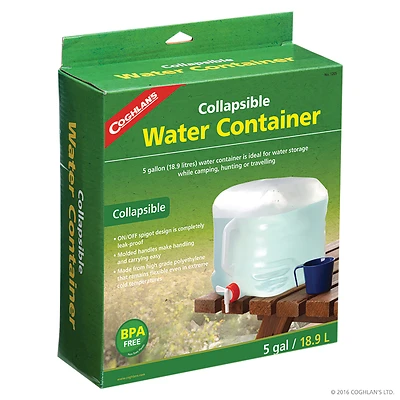 Coghlan's 5-Gallon Water Carrier, Collapsible Plastic
