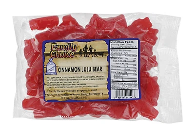 Family Choice 1154 Cinnamon Ju Ju Bear Gummi Candy, 11.5 oz
