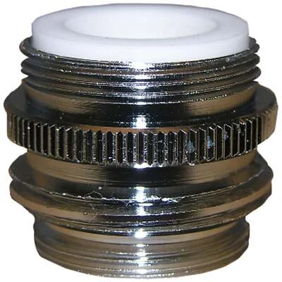 Garden Hose Aerator Adapter, 55/64 In. x 27 x 15/16 In. x 27 x 3/4 In. Male