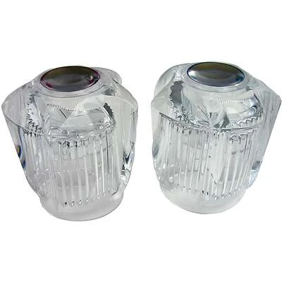Fit-All Tub/Shower Handle Pair, Clear