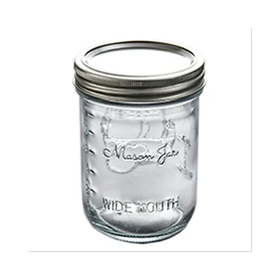 Canning Jars, Glass, Wide Mouth, Pint, 12-Pk.