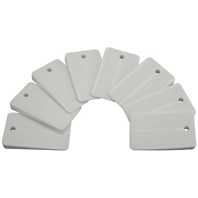 Plumb Pak PP836-55 Toilet Shims, White Plastic, 8-Pack, 2 x 1-1/4 x 1/4 In.