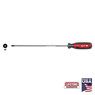#2 X 10 In. Cushion Grip Phillips Screwdriver, Model Mt204, Usa Made