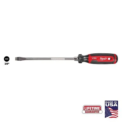 Mt209 3/8 In. X 8 In. Cushion Grip Slotted Screwdriver - Usa Made