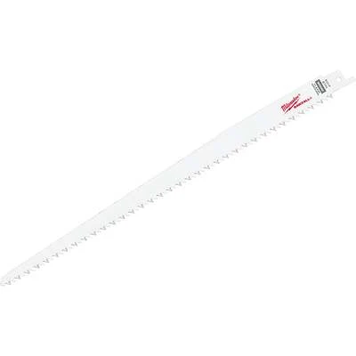 Milwaukee 48-00-5017 Sawzall Reciprocating Saw Blade, 12 In., 6 TPI, Wood, 5-Pack