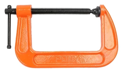 Pony 2650 C-Clamp, Orange Casting, 5-In.