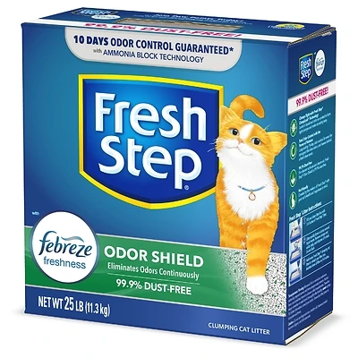 Fresh Step 30466 Cat Litter, Odor Shield, Scoopable, 25 Lbs.
