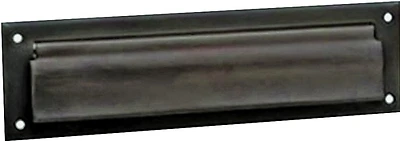 Mail Slot With Magazine Open Back Plate, Aged Bronze, 2 x 11-In.