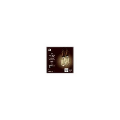 GE Industrial Solutions 36566 LED Bulb, Decorative, ST19 Lamp, E26 Lamp Base, Dimmable, Clear, Warm White Light