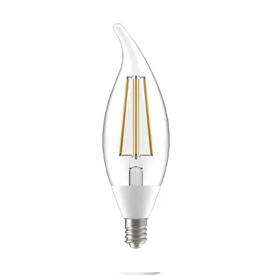GE LED+ 93121491 Dusk To Dawn Light Bulb, CAC Lamp, 60 W Equivalent, Candelabra (E12) Lamp Base, Non-Dimmable