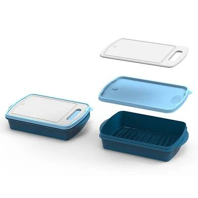 2-Pc. Prep & Store Marinade Set + Cutting Board