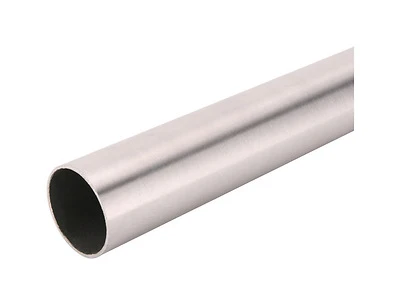 Closet Pole, Brushed Nickel Steel, 6-Ft.