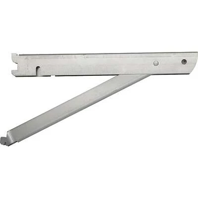 Galvanized Steel Double Shelf Bracket with Fold-Out, 13 In.