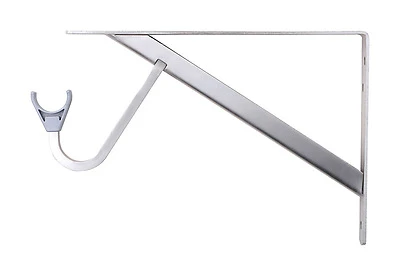 Shelf & Rod Bracket, Brushed Nickel, 11-1/4 In.