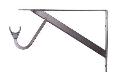 Shelf & Rod Bracket, Bronze, 11-1/4 In.