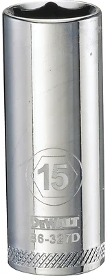 Metric Deep Socket, 6-Point, 3/8 In. Drive, 15mm