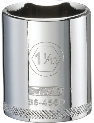 DeWalt DWMT86456OSP SAE Socket, Shallow, 6-Point, 1-1/16 In., 1/2 In. Drive