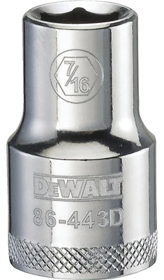 DeWalt DWMT86443OSP SAE Socket, 7/16 In., 1/2 In. Drive, 6-Point, Shallow
