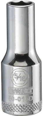 DeWalt DWMT80016OSP SAE Socket, Deep, 6-Point, 5/16 In., 3/8 In. Drive