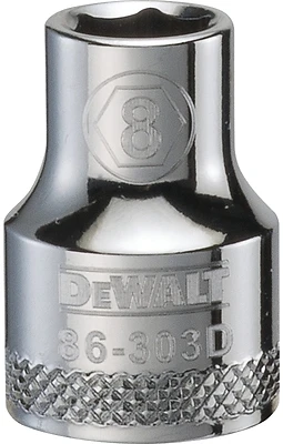 DeWalt DWMT86303OSP Metric Shallow Socket, 6-Point, 3/8 in. Drive, 8mm