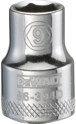 DeWalt DWMT86304OSP Metric Shallow Socket, 6-Point, 3/8 In. Drive, 9mm