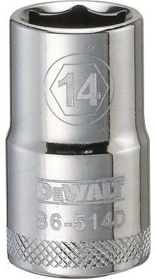 DeWalt DWMT86514OSP Metric Shallow Socket, 6-Point, 1/2 In. Drive, 14mm
