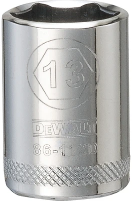 DeWalt DWMT86112OSP Metric Shallow Socket, 6-Point, 1/4 In. Drive, 13mm