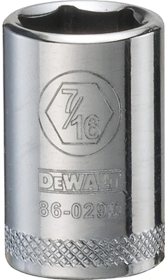 DeWalt DWMT86029OSP SAE Socket, 7/16 In., 1/4 In. Drive, 6-Point