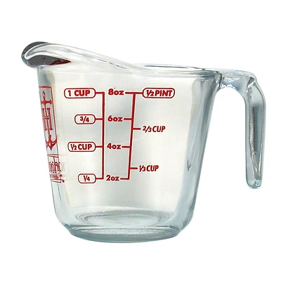 Anchor Hocking 551750L13 Glass Measuring Cup, 1 Cup, Clear