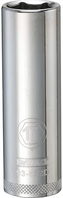 Metric Deep Socket, 6-Point, 1/2 In. Drive, 17mm