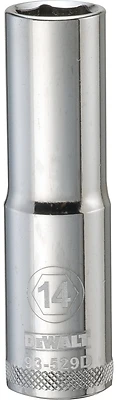 Metric Deep Socket, 6-Point, 1/2 In. Drive, 14mm