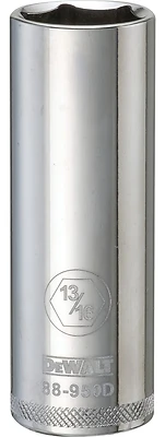 DeWalt DWMT88950OSP Deep Socket, 6-Point, 1/2 In. Drive, 13/16 In.