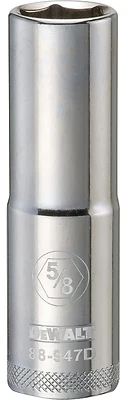 SAE Deep Socket, 6-Point, 1/2 In. Drive, 5/8 In.