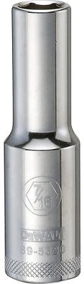 DeWalt DWMT89532OSP SAE Socket, Deep 6-Point, 7/16 In., 1/2 In. Drive